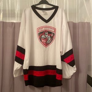 Mens Large Athletic Knit Scarborough Ice Raiders Hockey Jersey